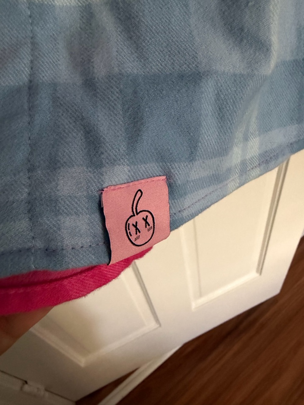 Disney Sleeping Beauty Pink & Light Blue Plaid Button-Up Shirt - Picture 8 of 12